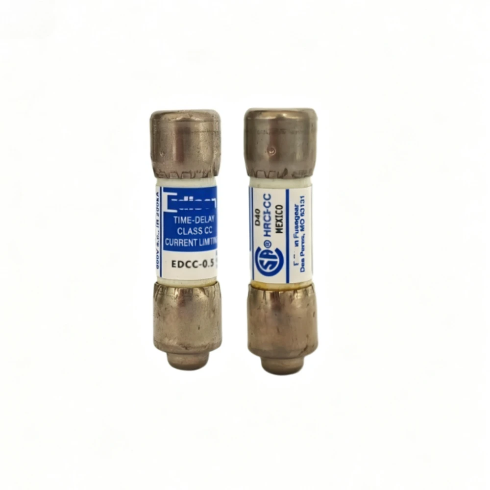 10PCS OEM EDCC‑0.5 Time‑Delay Fuse 0.5A 600VAC Class CC Current‑Limiting Fuse