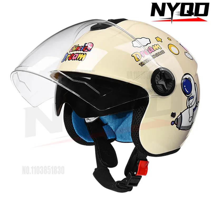 New child half helmets electric bicycles electric scooters boys  girls all season universal autumn winter safety helmets50-56CM