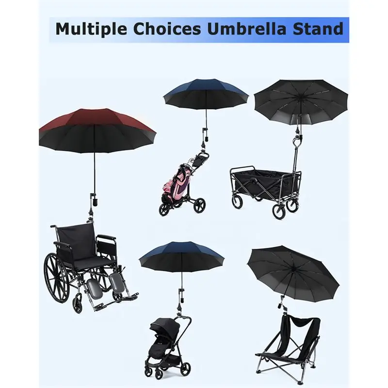 X18A-Eary Регулируемая УФ-защита от солнца, подставка для зонта, складной держатель для зонта для аксессуаров для детских колясок