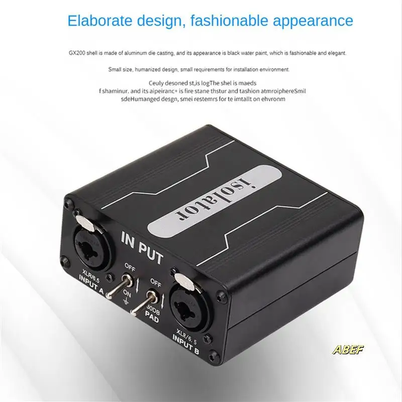 10X GX200 Аудиоизолятор Двухканальный 6,5 XLR Микшер Аудиоизолятор Ток Звук Шумовой Микрофон Общий фильтр заземления
