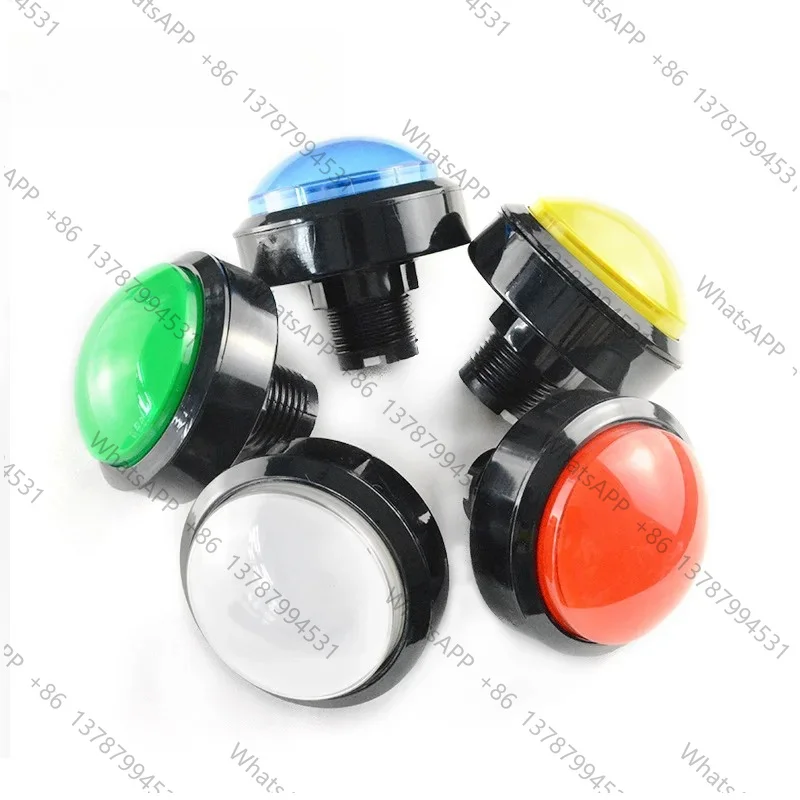 5pcs 60mm big circle button game console button with light Patpa music game console convex surface inching button
