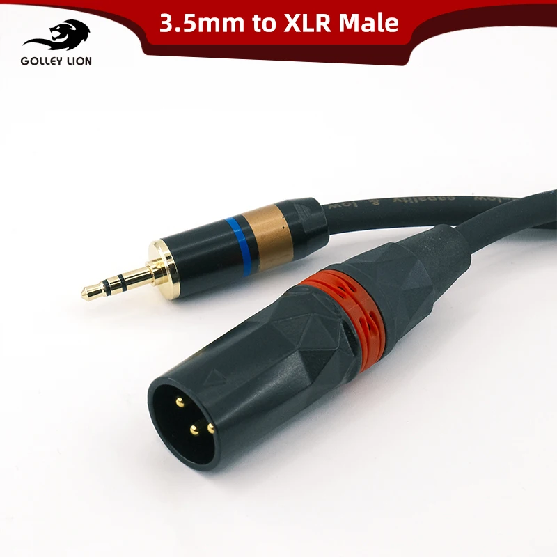 3.5mm TRS to XLR Male Balanced Audio Cable Unbalanced to Balanced Adapter Smartphone Laptop to Studio Monitor Mixer PA Speaker
