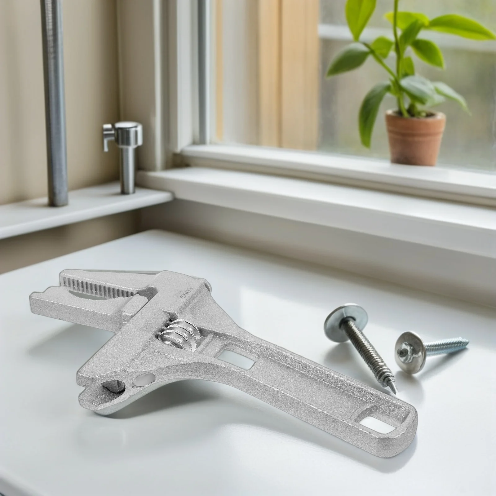 

Plumbing Wrench Bathroom Sink Short Handle Adjustable Multi-Purpose Spanner Tool Water Pipe Repair Faucet Drain Plumbing Wrench