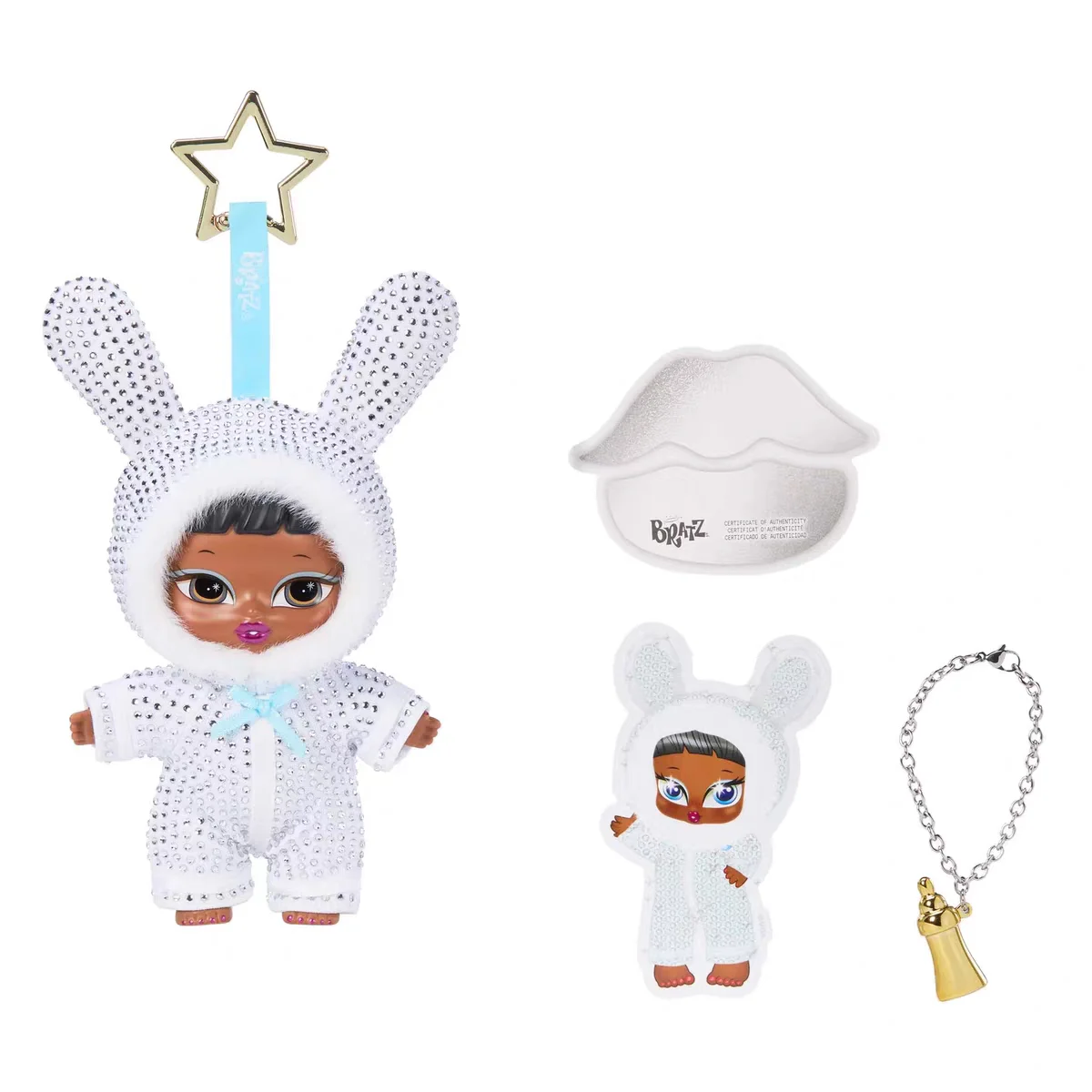 MGA Bratz Bratziez Bling Series Blind Box Plush Keychain Bag Charm Kawaii Doll Toys Collection Ornament Gifts