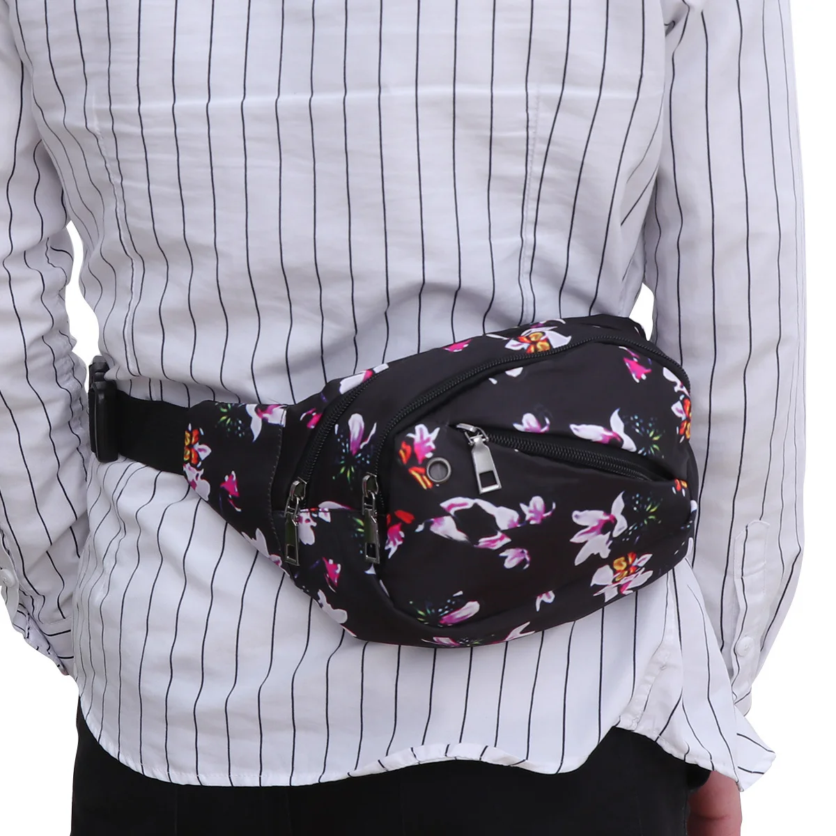 حقيبة خصر متعددة الوظائف مقاومة للماء، قماش منسوج قوي وخفيف الوزن، مثالي للجري والسفر والمشي لمسافات طويلة وركوب الدراجات ومشي الكلاب #2