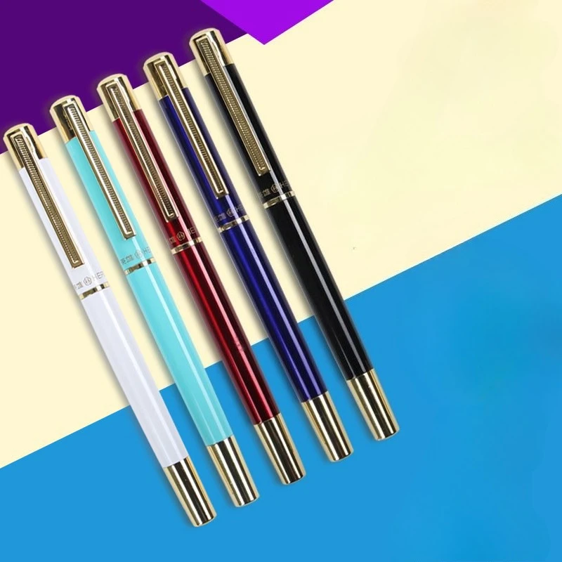 Hero Fountain Pen Advanced Blue Retro Squeezing Ink Absorption, Students Use Office Writing, Women's Ink Pen Practice Writing