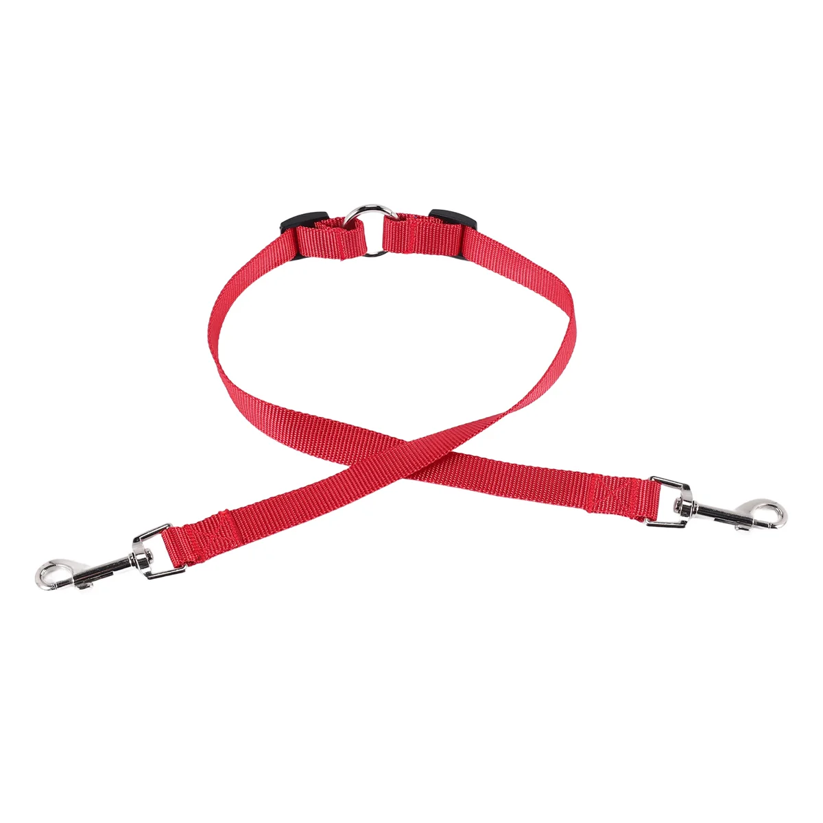 Duplex Double Dog Coupler Twin Lead 2 Way Two Pet Dogs Walking Leash Safety See original