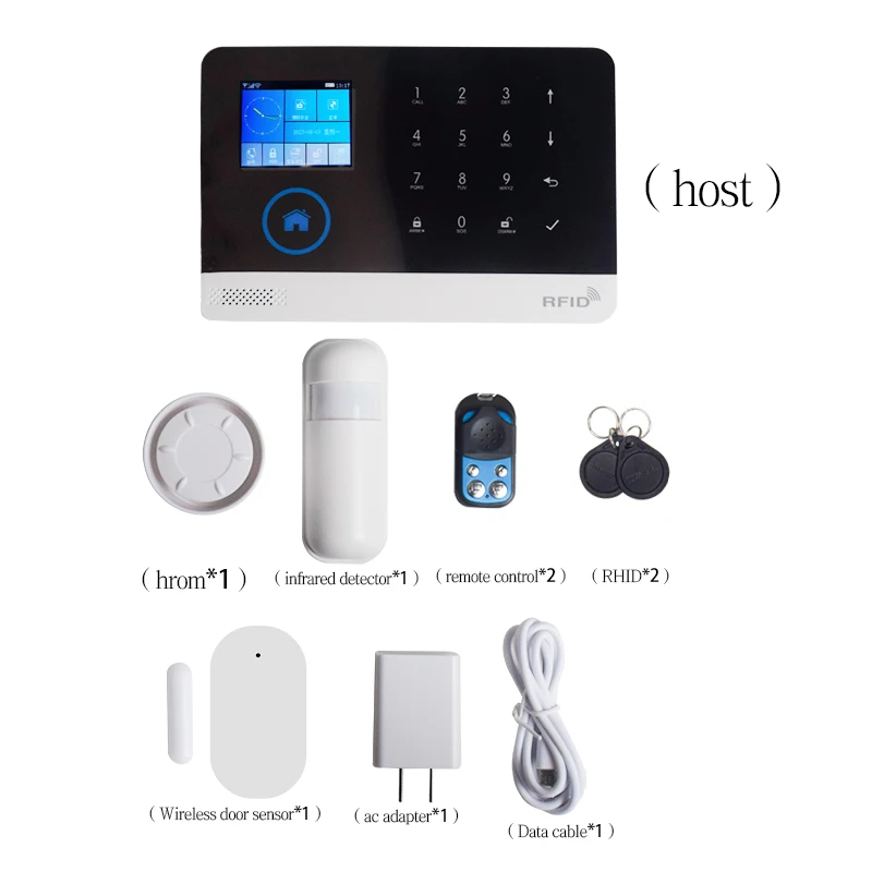 

Wireless WiFi smart home security DIY alarm system,door and window sensors, alarm, compatible with Alexa, no monthly fee