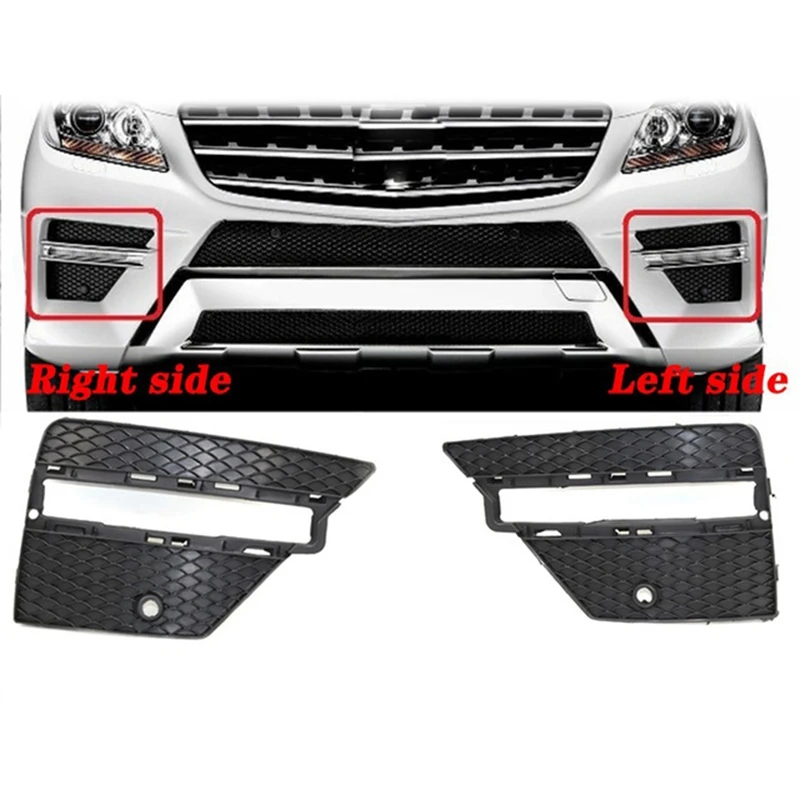 Bumper Grille for Mercedes-Benz ML350 2012-2015 Set of 2 Front LH and RH Outer 1668852822 1668852922