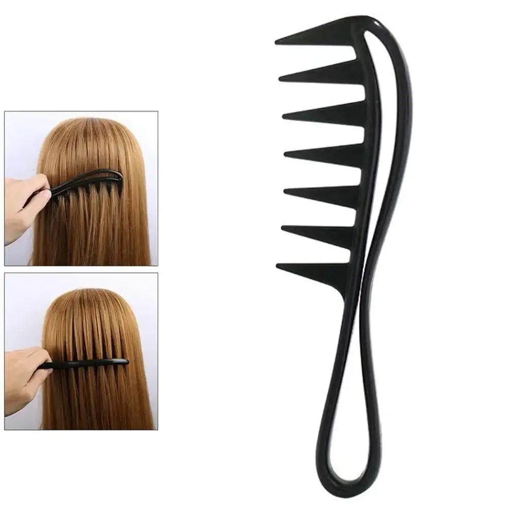 Hair Brush Wide Teeth Oil Head Comb Men Retro Big Back Styling Tools Home Teeth Comb Fish Hair Comb Massage Hair Barbershop V4Z3