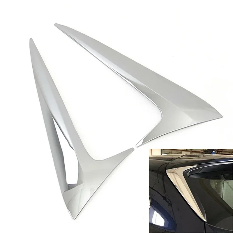 

1 Pair Car Rear Tail Window Trim Cover Spoiler Side Automobile Window Frame Chrome Triangle Bezel Trim For Mazda CX-5 2017-2020