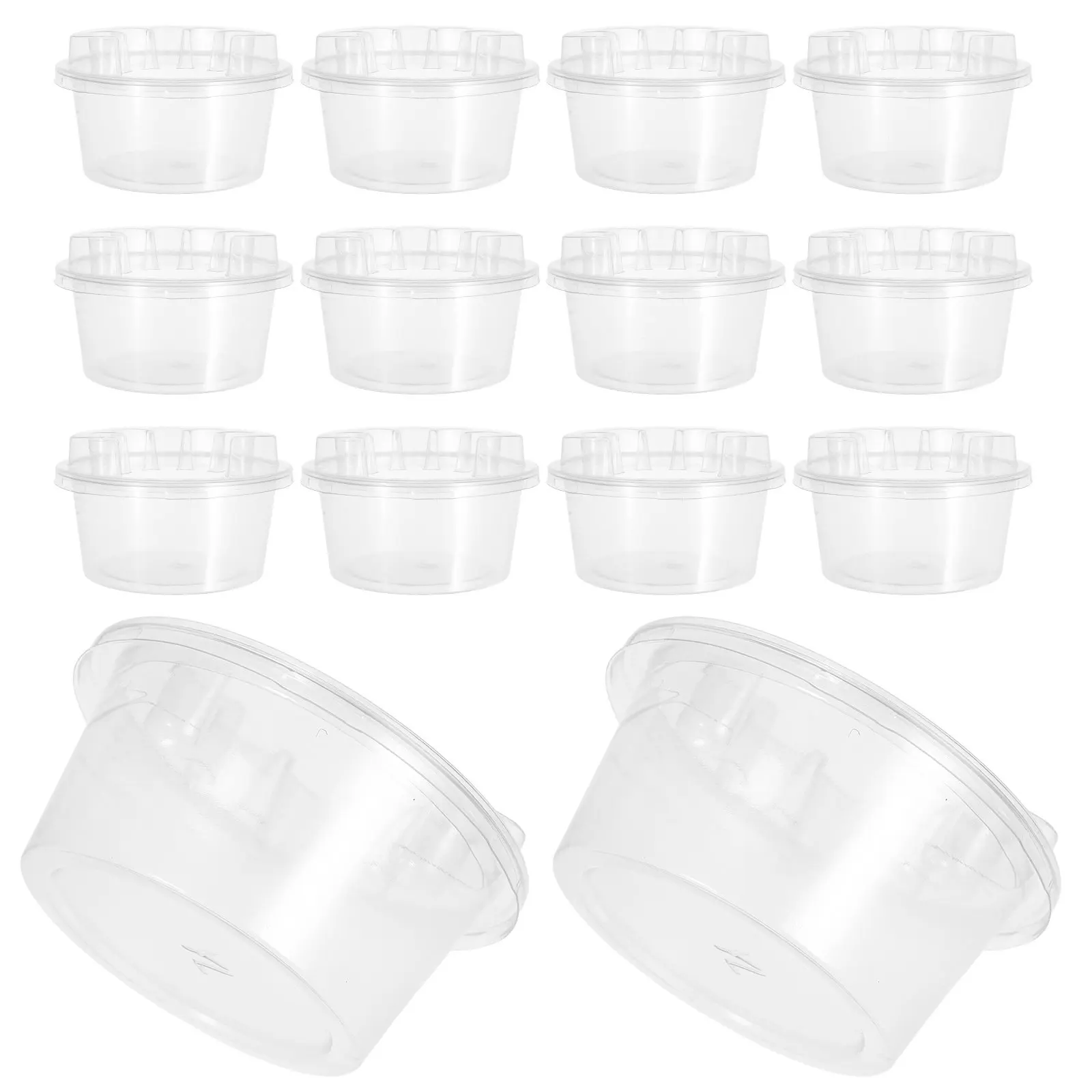 

Набор из 20 одноразовых чаш для очистки с интегрированным пластиковым держателем и компактным лотком для студийного использования, эффективное разделение чернил