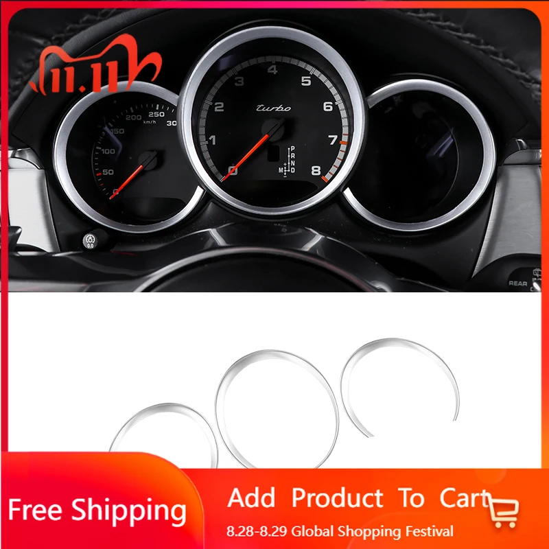 

Интерьерные наклейки из АБС-пластика, накладка на приборную панель автомобиля, кольцевая крышка, аксессуары в стиле углеродного волокна для Porsche Macan Boxster 718 Cayman