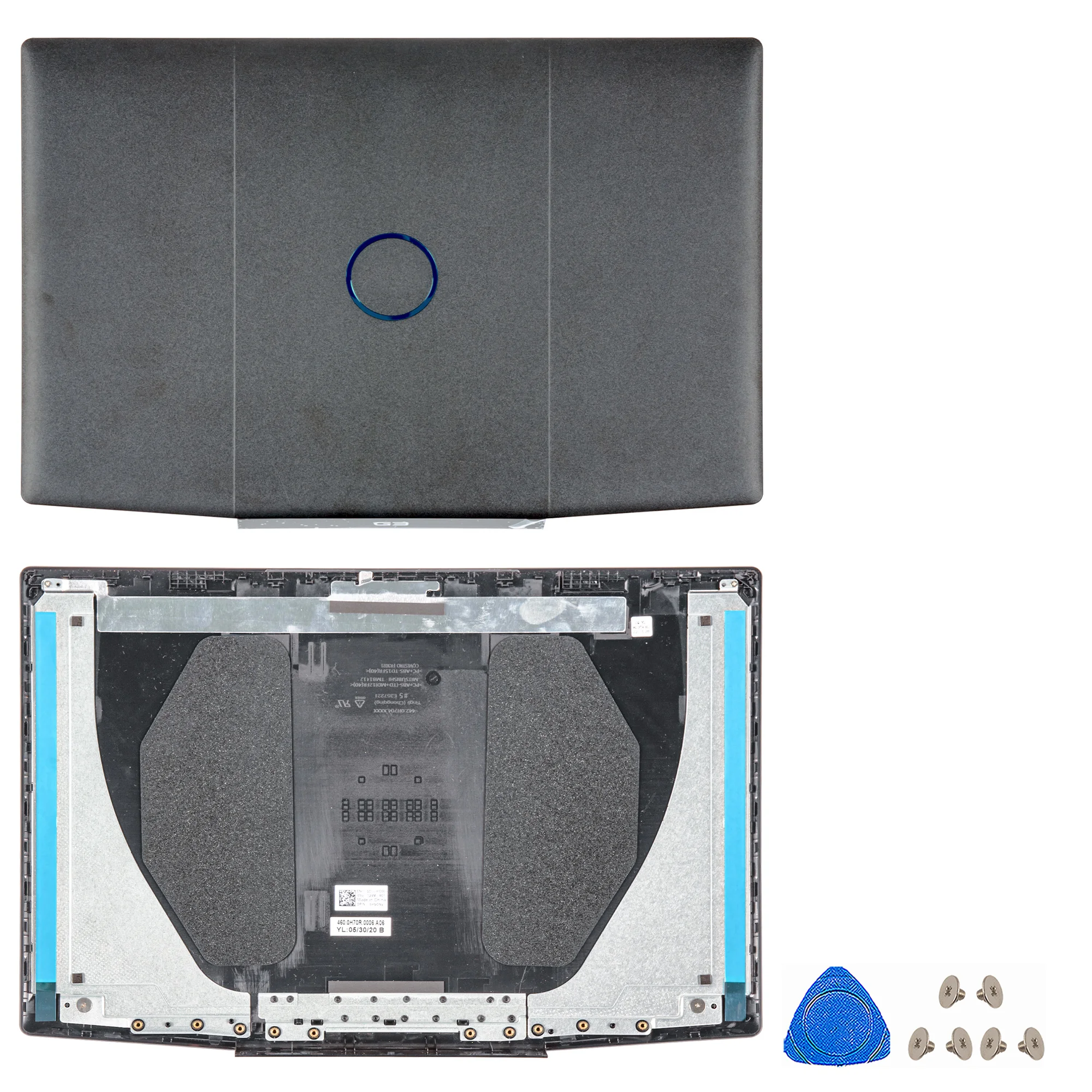 Original New Case For Dell G3 15 3500 G3 15 3590 P89F LCD Back Cover Rear Lid Top Case 0747KP Front Bezel Hinges Blue Logo