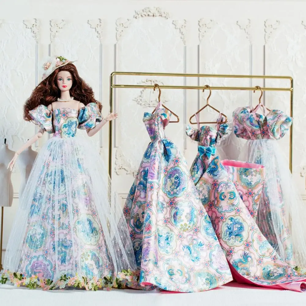 European Fashion Supermodel Doll Dresses Chinese Style Lace Wedding Dresses for 1/6 BJD 30cm Supermodel Dolls