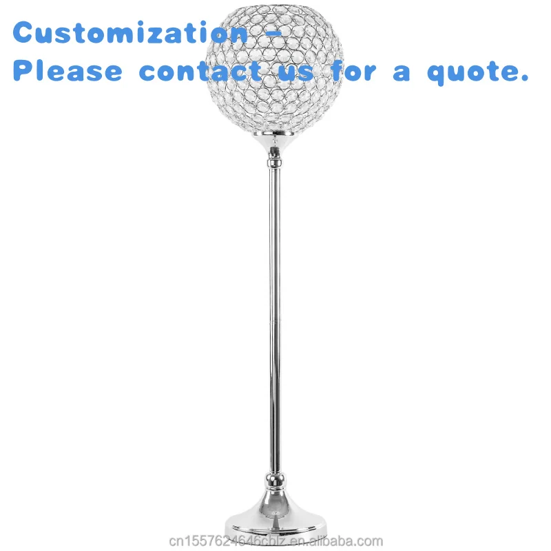 custom.ZM017 Stunning 36 Silver Glass Bowl Centerpiece on Stand - Wedding and Event Table Decor