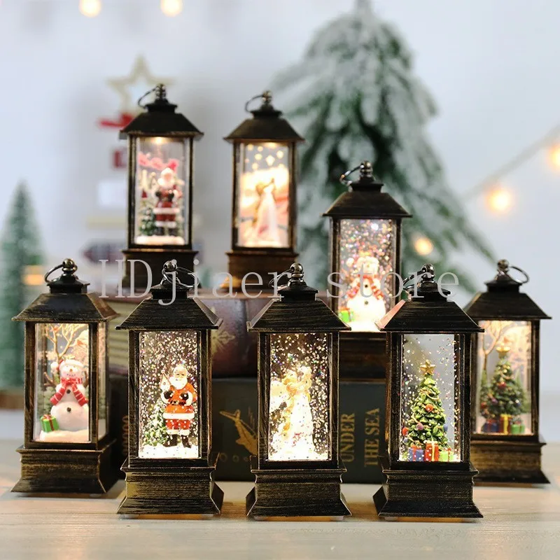 

Luminous floating snow interior style lantern, a super atmospheric small oil lamp decoration for Christmas and Christmas Eve