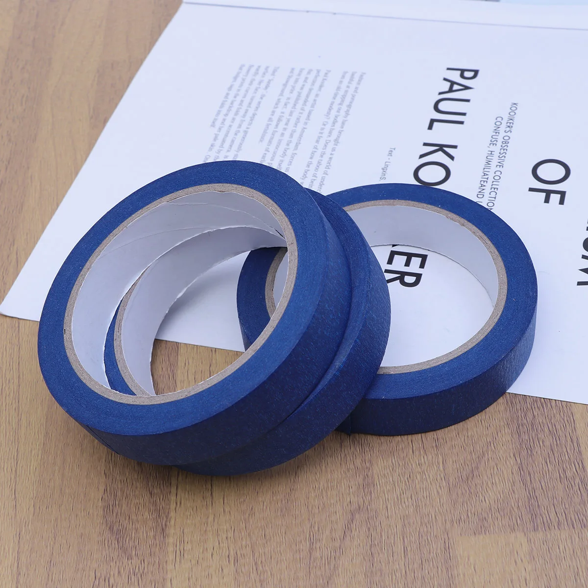 3pcs Color Separation Masking Tape Resistant Sticky Textured Paper For Indoor Outdoor Use No Residue Clean Edge Painting