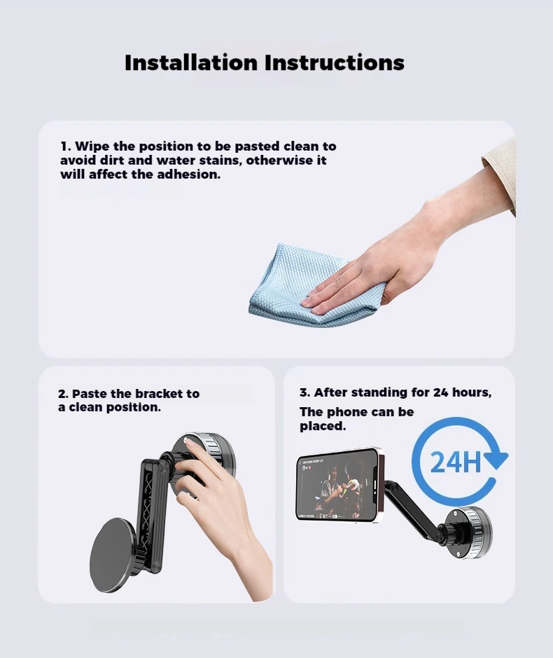 Универсальное крепление на приборной панели, лобовое стекло, гибкое регулируемое вращение на 360°, автоматическое вращение, мобильное крепление для грузовика, держатель для телефона для автомобиля