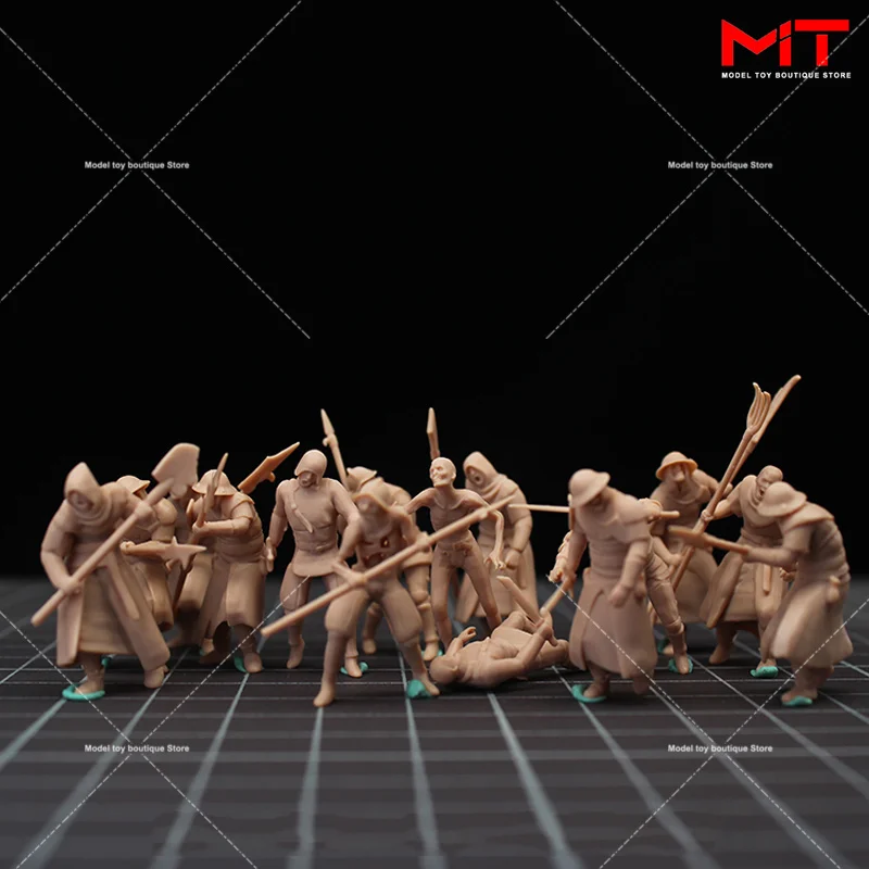 

Miniatures Figurine 1/64 1/43 Medieval European Zombies Figures 3D Print Doll Diorama DIY Scene Props Model For Sand Cars Toys