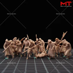 Miniatures Figurine 1/64 1/43 Medieval European Zombies Figures 3D Print Doll Diorama DIY Scene Props Model For Sand Cars Toys