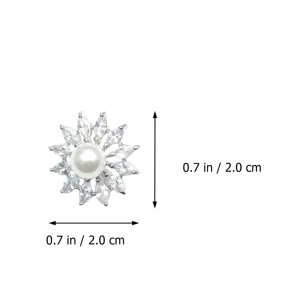 3Pcs Zirconium Alloy Button Round Versatile Decorative Buttons DIY Dress Shirt Sewing Crafts Button DIY Crafts Buttons