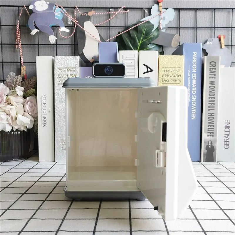 Automatyczny bankomat zabawka inteligentny hasło kartka magnetyczna rozpoznawanie twarzy skarbonka symulacja sejfu skarbonka świnka