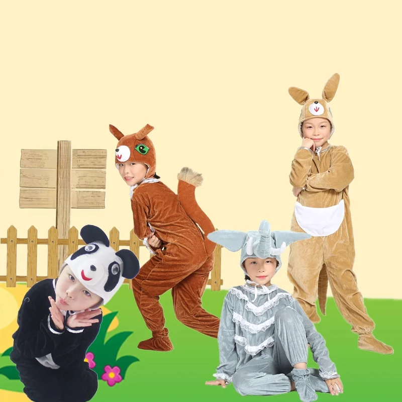ชุดคอสเพลย์จิงโจ้ แพนด้า กระรอก ช้าง สำหรับผู้ใหญ่และเด็ก ชุดแสดงเต้นรำ ชุดแสดงบนเวที ชุดแฟนซีสำหรับผู้หญิง