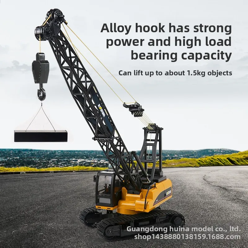 

Huina 572 1:14 Rc Truck Crane Crawler Alloy Tractor Truck 15Ch Engineering Car 2.4Ghz vehicle Rc Toys for Children