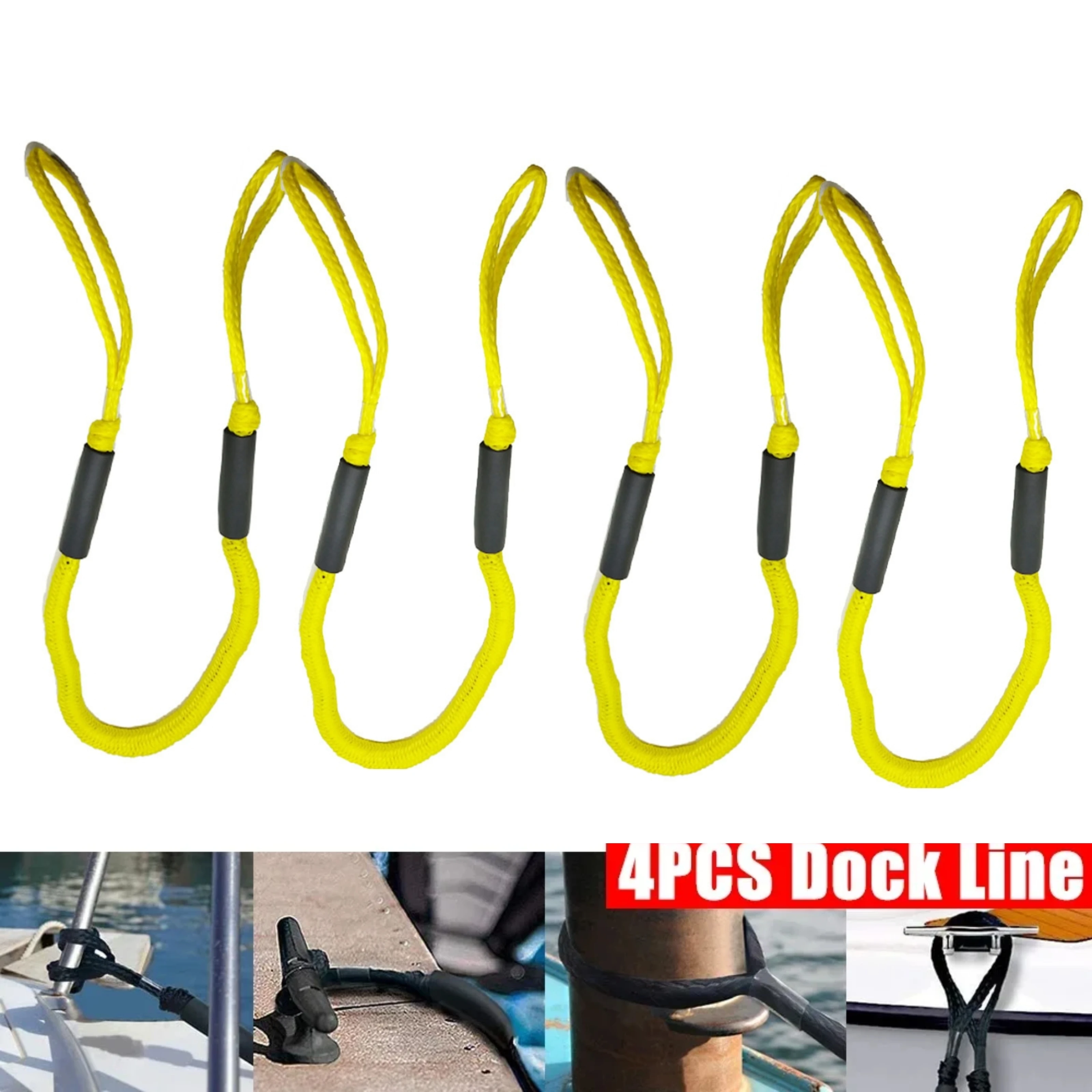 

Dock Line Boat Ropes Mooring Rope Boat Bungee Dock Dockline for Kayak Watercraft Jet Ski Pontoon Canoe Power Boat