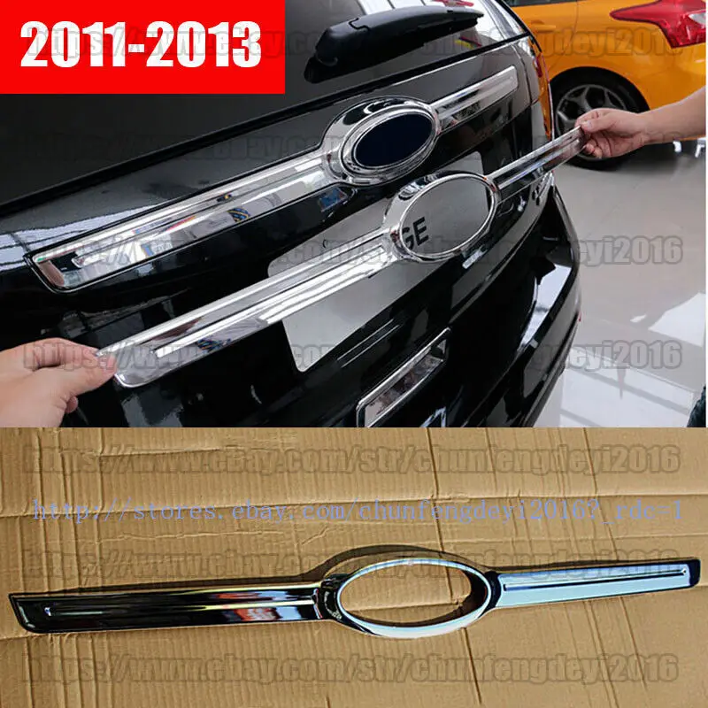 for Ford Edge 2011 2012 2013 2014 Chrome ABS Car Rear Trunk Lid Cover MOLDING Trim car accessories