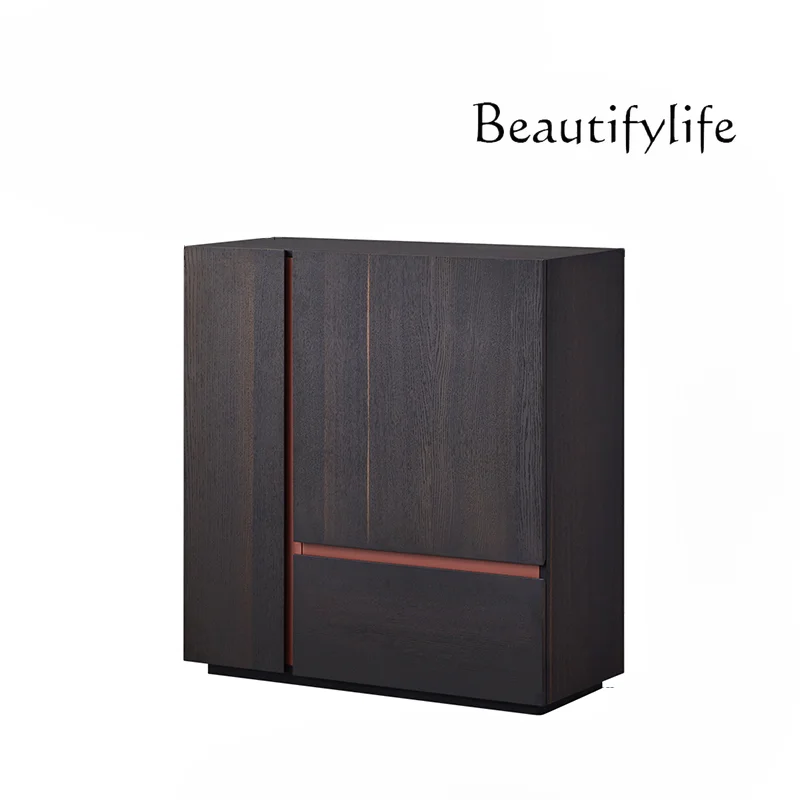 

Italian Modern Restaurant Solid Wood Cupboard Wine Cabinet Nordic Minimalism Storage Sideboard Cabinet