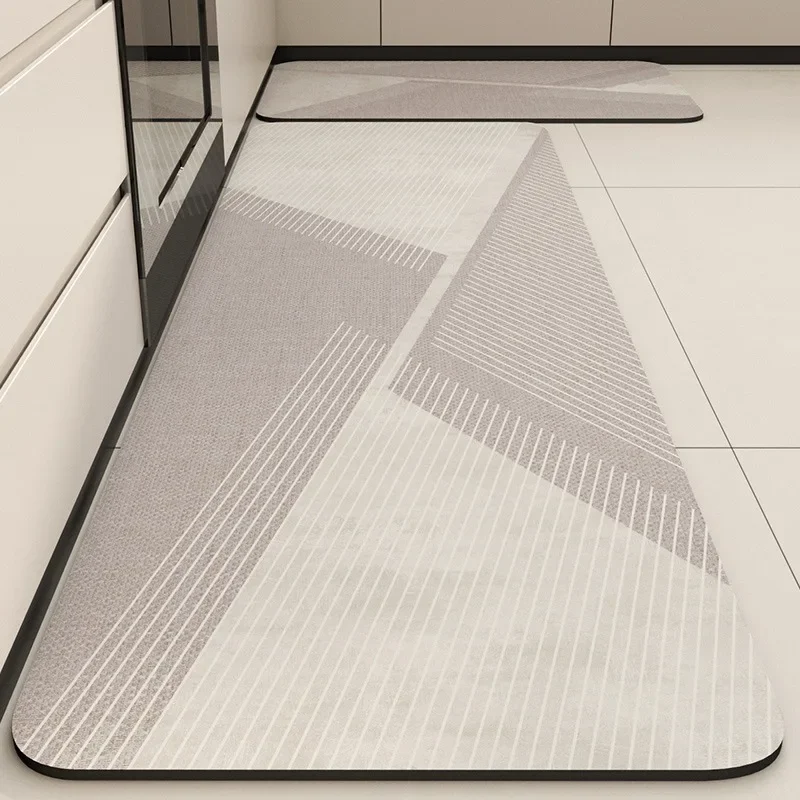 Kitchen Floor Mat Absorbent Quick-drying Oil-absorbing Carpet Diatom Mud Non-slip Soft Foot Mats Long Strip Home Decoration Rug