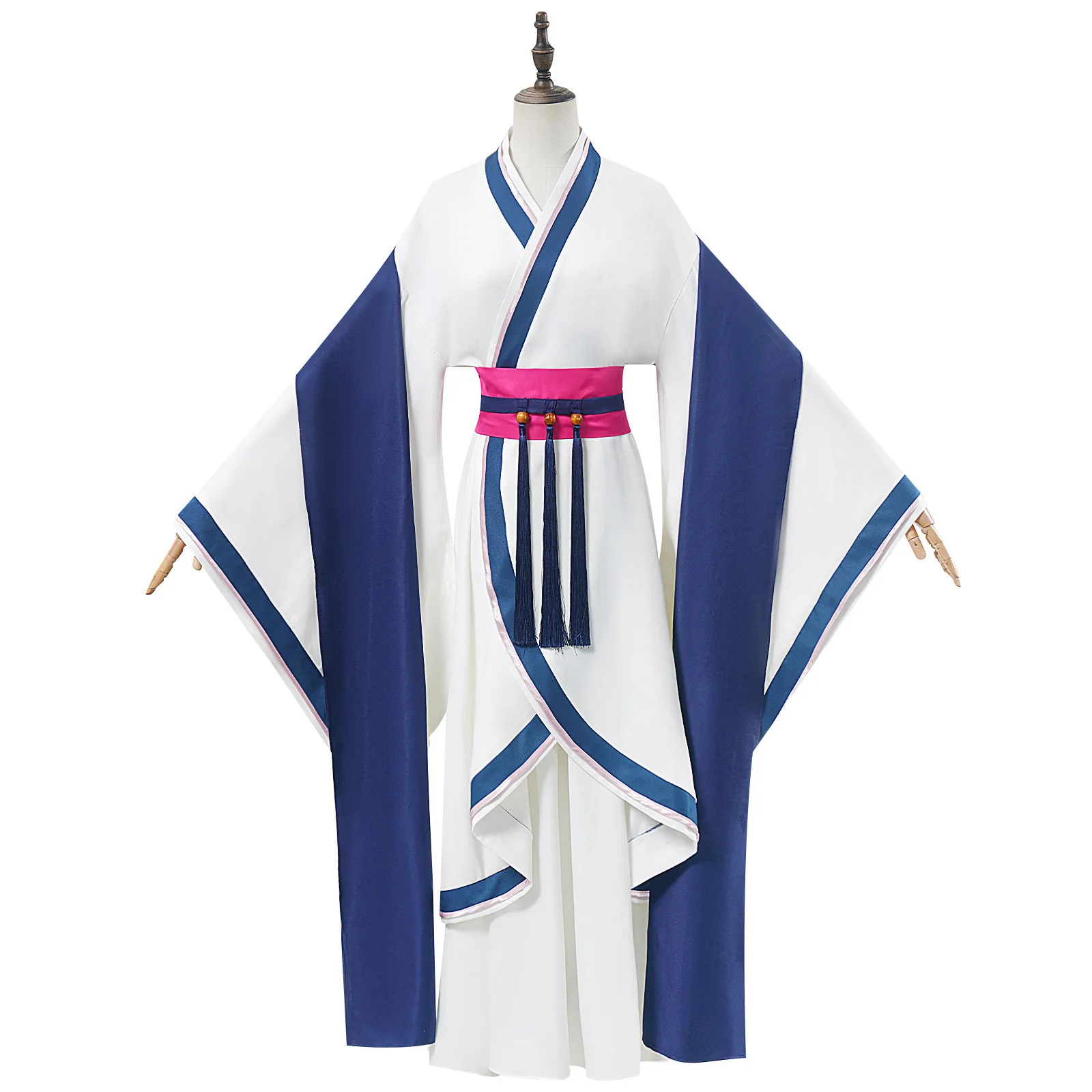 

Cosplay Costume Of The Anime Character In Blue And White Cat Suit "Whisper Of The Apothecary Girl" Also Known As "Drug Girl"