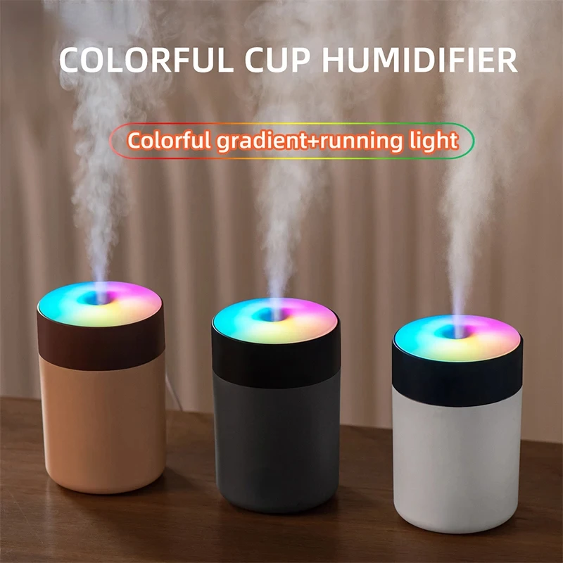 

Colorful 300ml Portable Mini USB Air Humidifier with Cool Mist for Bedroom and Car - H2O Diffuser Purifier Cup