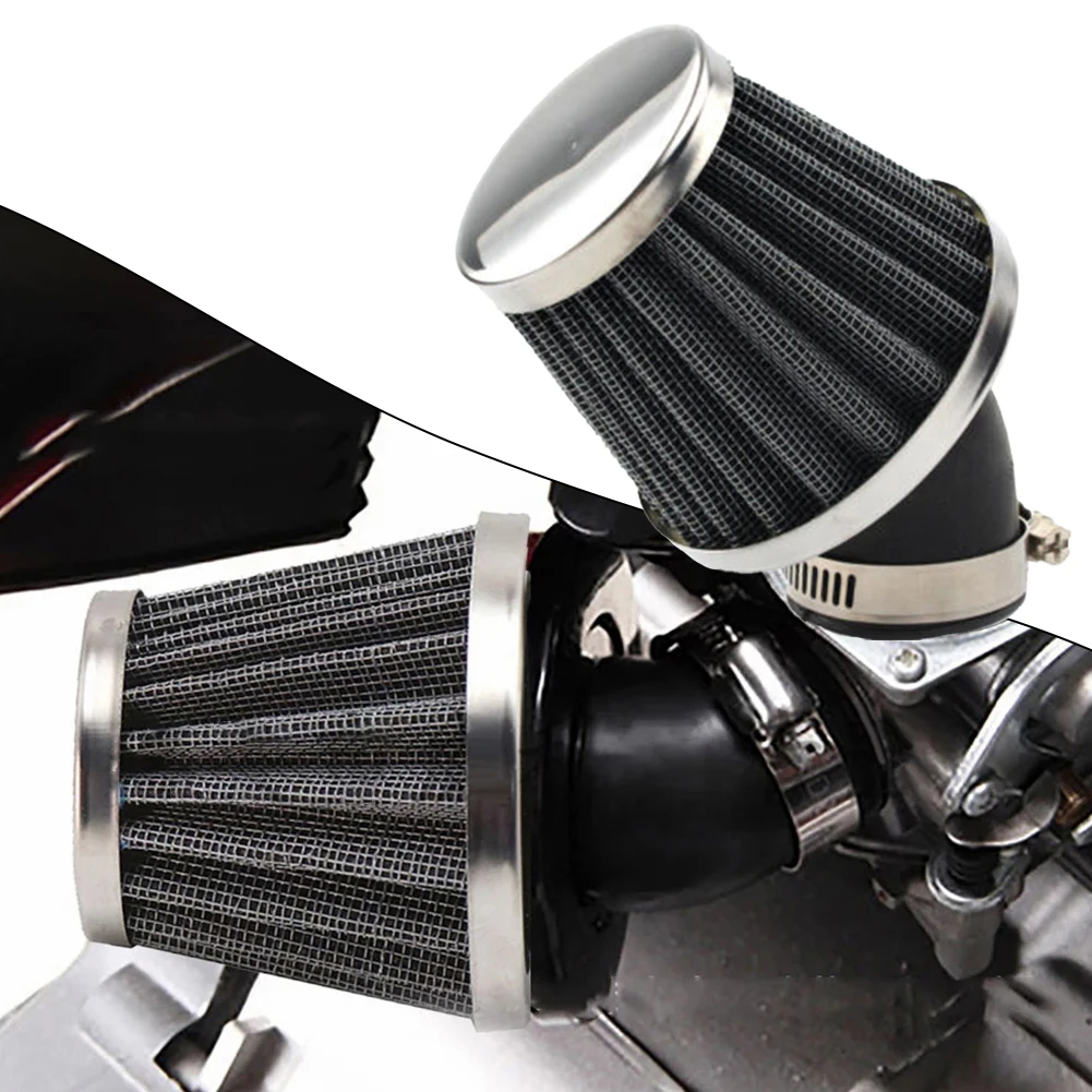 Motorcycle Parts Air Filter 45mm Accessories For Most Motorcycle Air Filter Metal & Rubber Practical Brand New