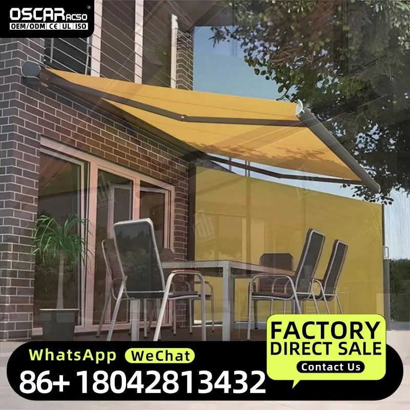 Outdoor Luxury Retractable Electric Pergola Kits with Aluminum Frame for Balcony Made in China Unique Design Wood Plastic Alloy