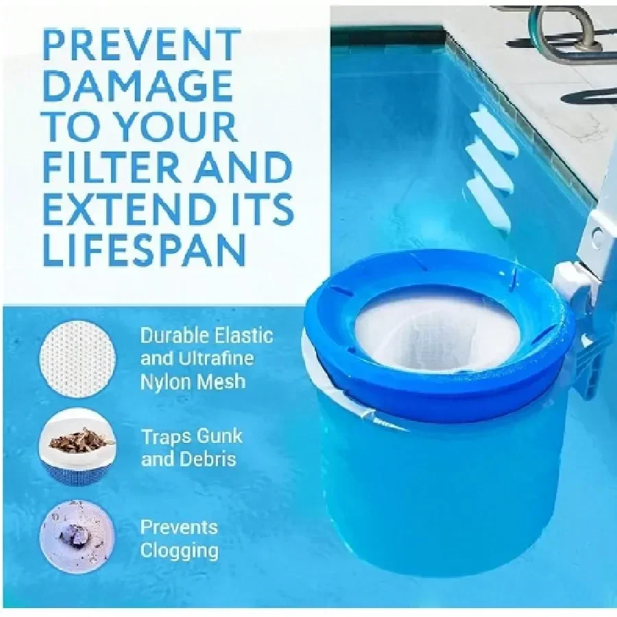 20 Piece Set Of Mesh Degreasing Socks, Compatible With Swimming Pool&Spa Center Filtersr Ground/Above Ground Swimming Pools