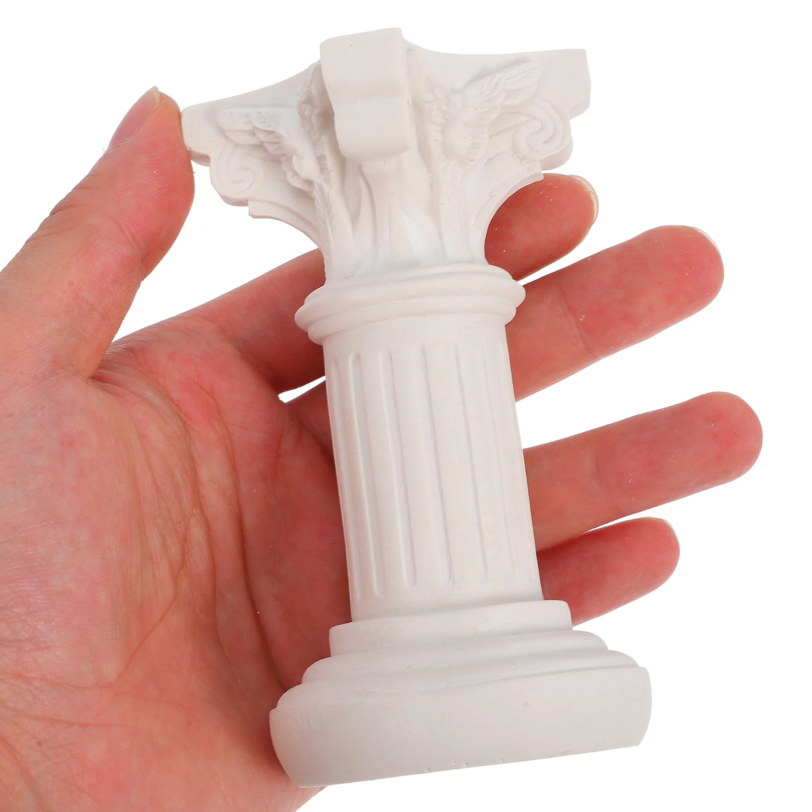 عمود زخرفي صغير من الراتنج على شكل عمود روماني للحفلات والمنزل والشرفة والصور وديكور الطاولة وحامل نبات صغير بوعاء #5