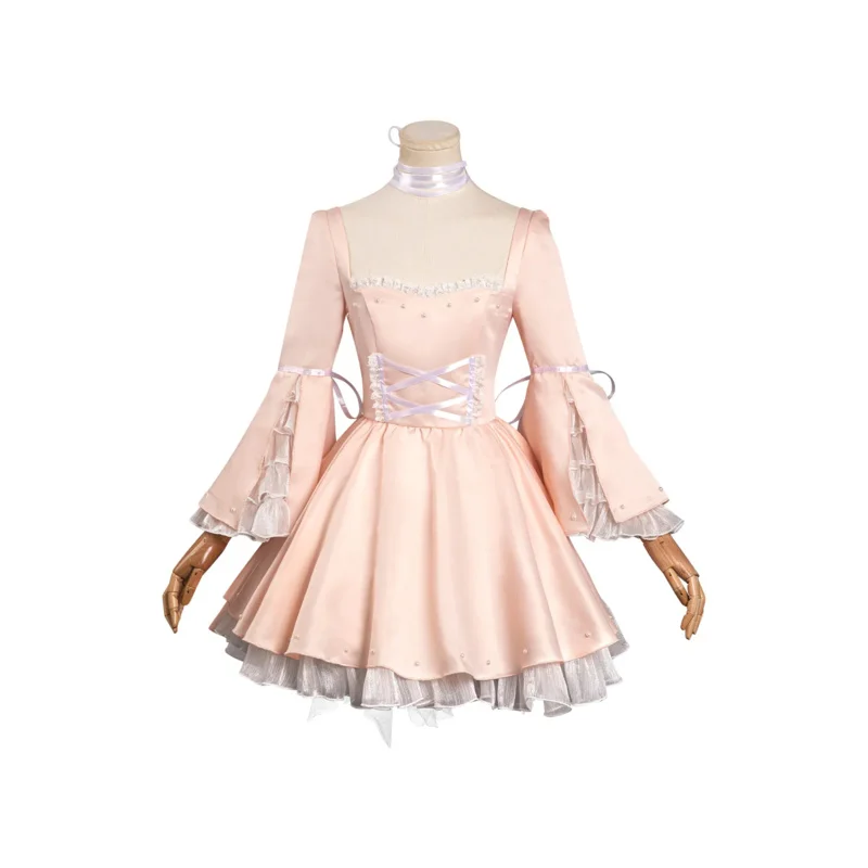 Anime Chobits roleplay flasia Rie Tanaka Chi cosplay women costume pink dress Halloween carnival disguise role playing fashion