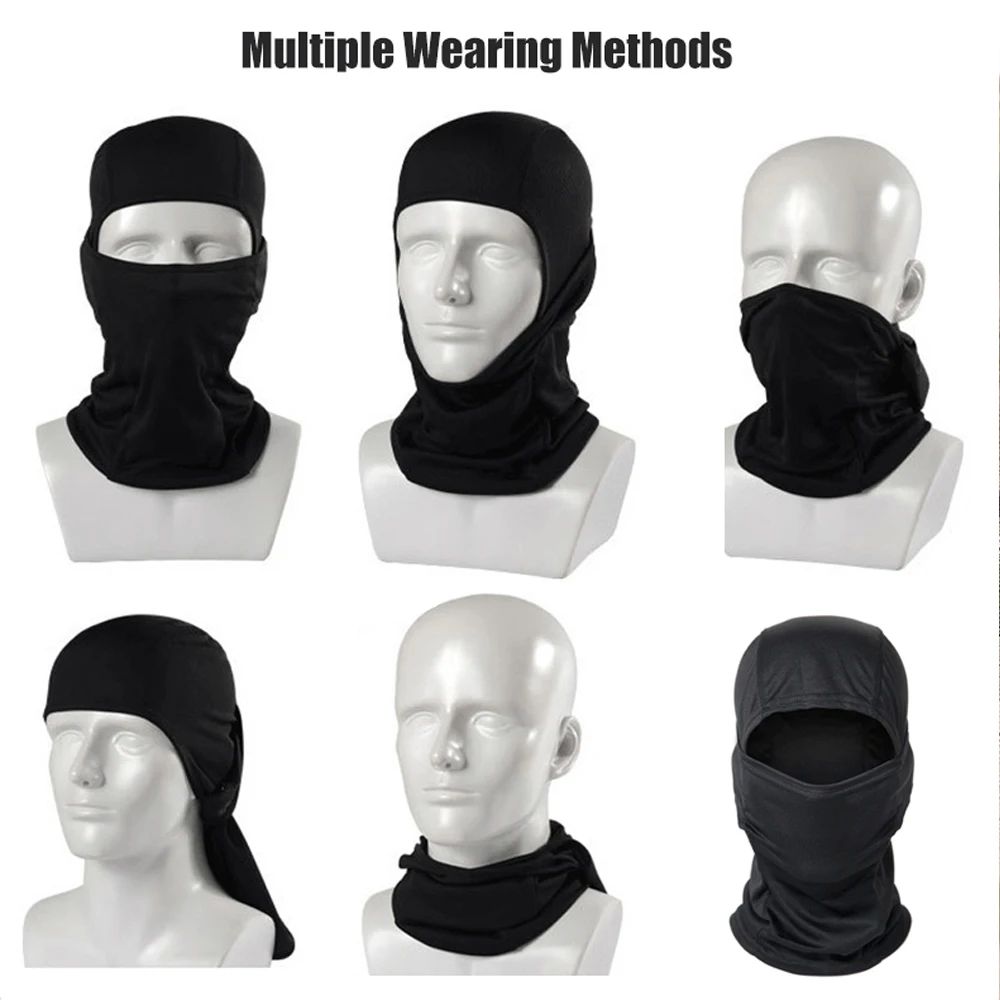 5Pcs/Set Camouflage Balaclava Hat Cycling Full Face Mask Multi Functional Scarf Headscarf Motorcycle Bike Skiing Helmet Lining