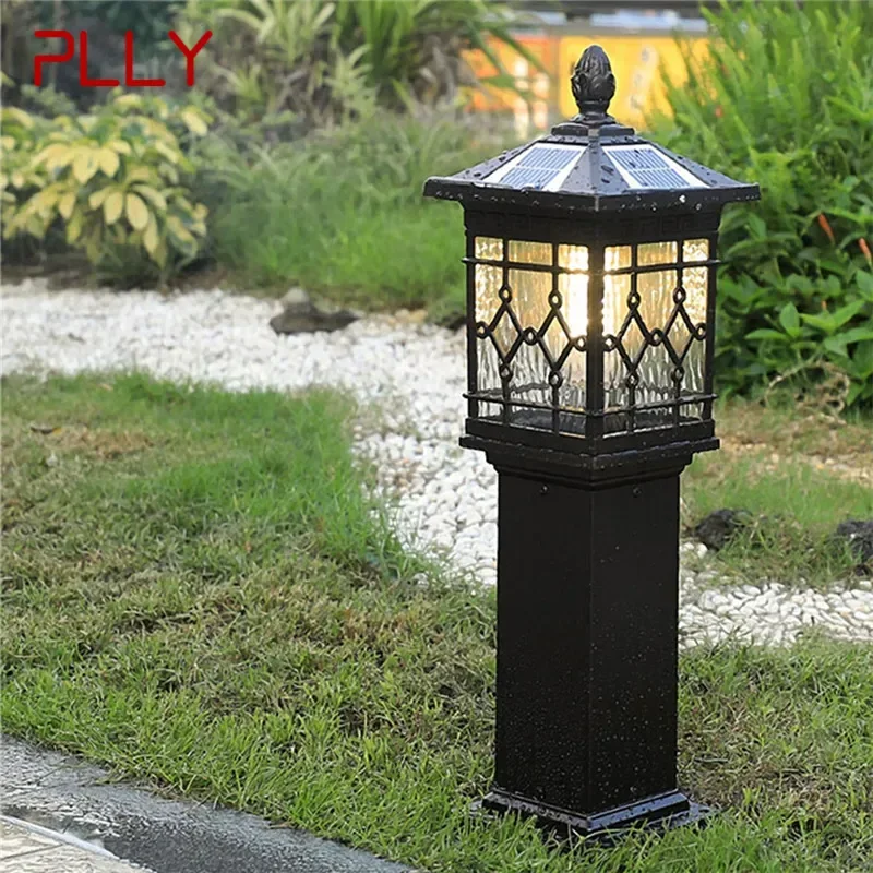 PLLY Contemporary Outdoor Solar Lawn Lamp LED Waterproof Villa Garden Courtyard District Residential Quarters Lawn Lamp