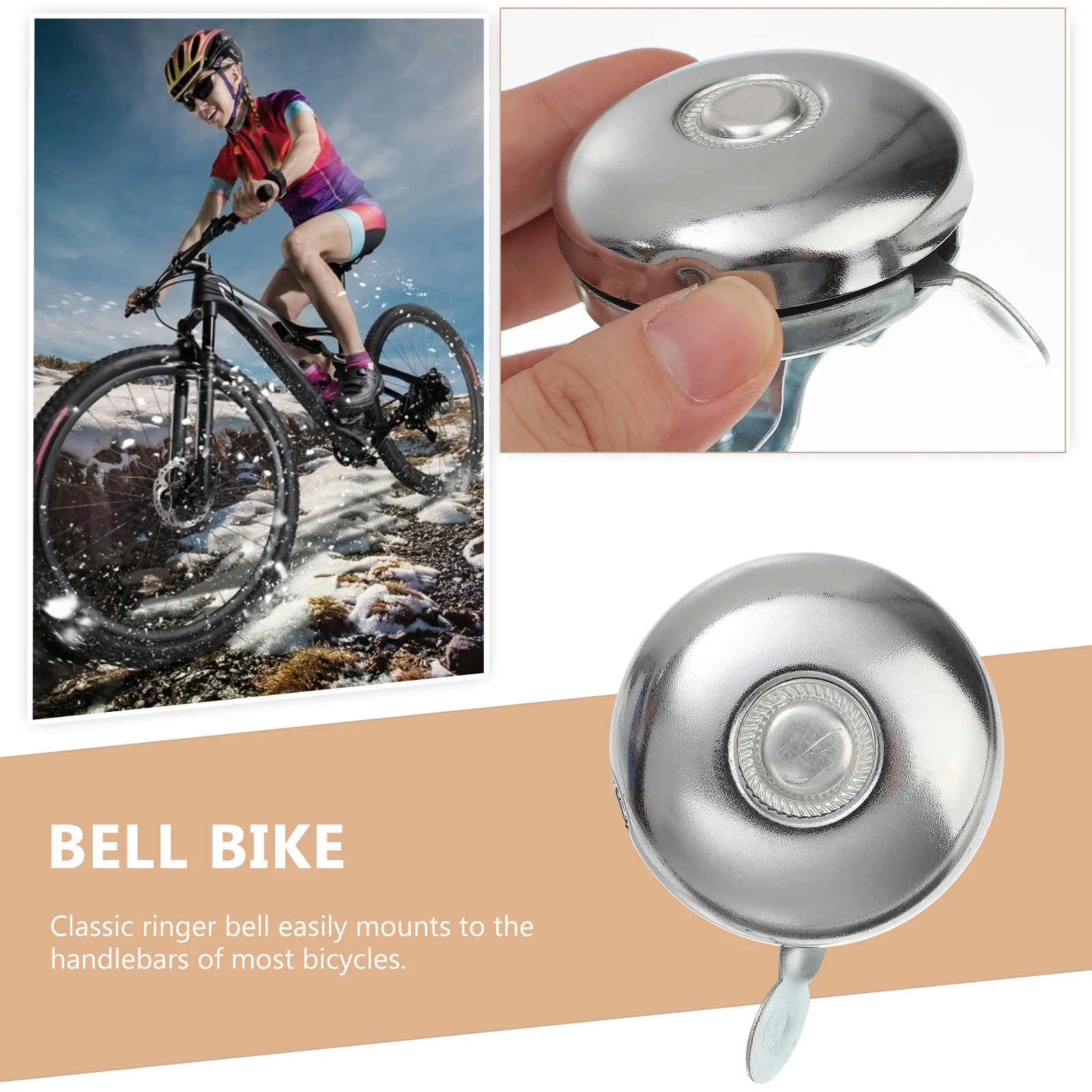 Ringer Bell Bright Color 52mm Eco Friendly Iron Loud Clear Echo Long Retro Feel Bicycle Accessory Bike Horn