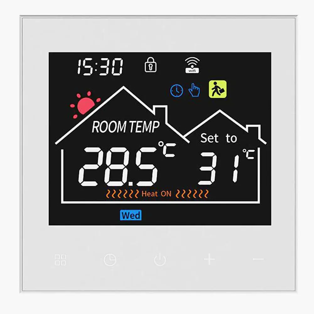 

Energy-Efficient Intelligent Programming For Indoor Temperature Control 86*86*40mm Programmable Wifi Thermostat Device