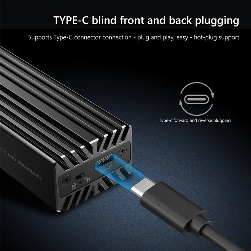 

INEO RGB SSD-корпус M.2 NVME PCI-E к USB3.1 Gen2 Type-C JMS583 10 Гбит/с SSD-корпус радиатора для 2280/2260/2242/2230 M.2 SSD