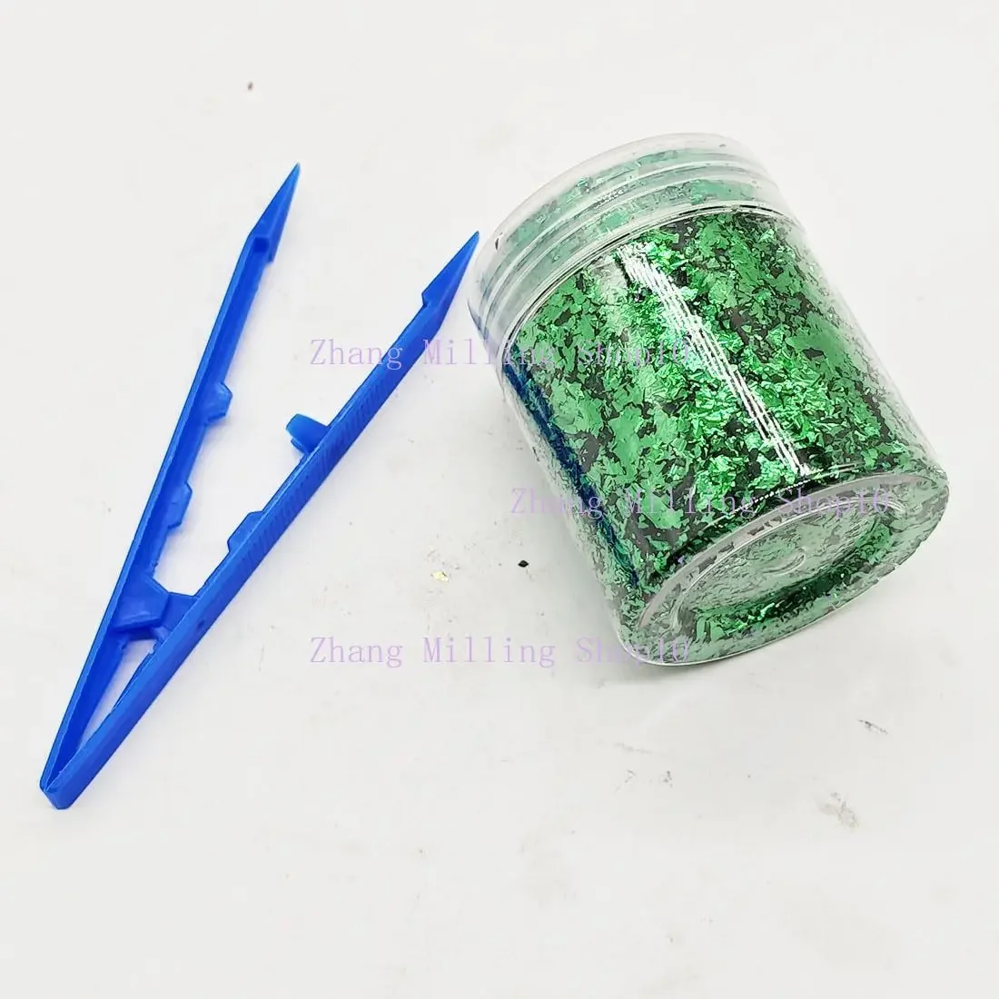 4g Chopped Carbon Fiber Short Cut Forging Color Plastic Pieces for Carbon Fiber DIY（Green）