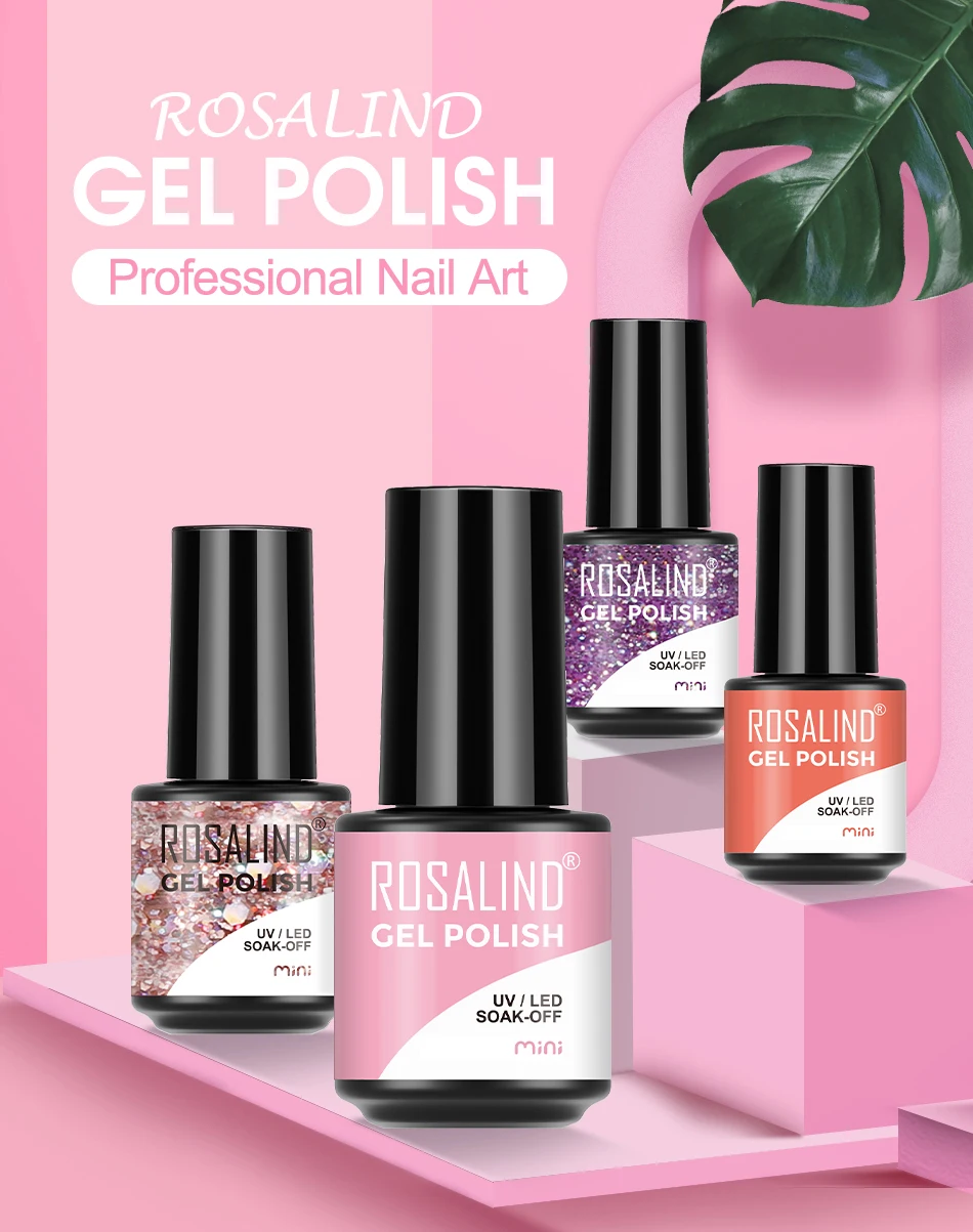 ROSALIND NewYear Fashion White Moonlight Fluorescent Color Salon Top Coat Gel Polish Glue 2025 New Cat's Eye Series nail polish