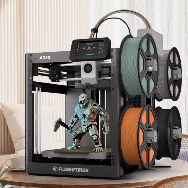 2026 New Flashforge AD5X High Speed Portable FDM 3D Printer Auto Leveling Multi-Color PLA Filament Digital Prototyping Machine