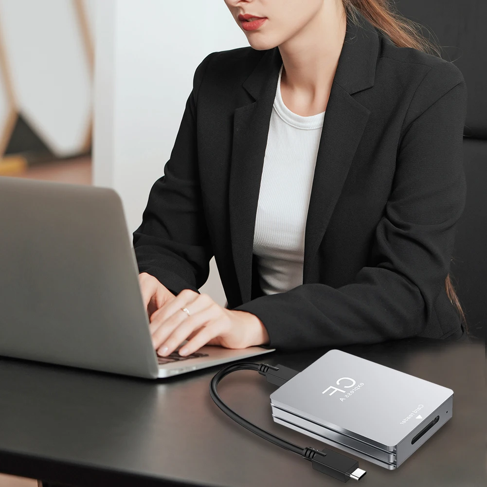 CFexpress Tipe A Pembaca Kartu dengan USB C Ke USB C/USB A Kabel CFexpress Kartu Adaptor Mendukung Android/Windows/OS untuk SLR