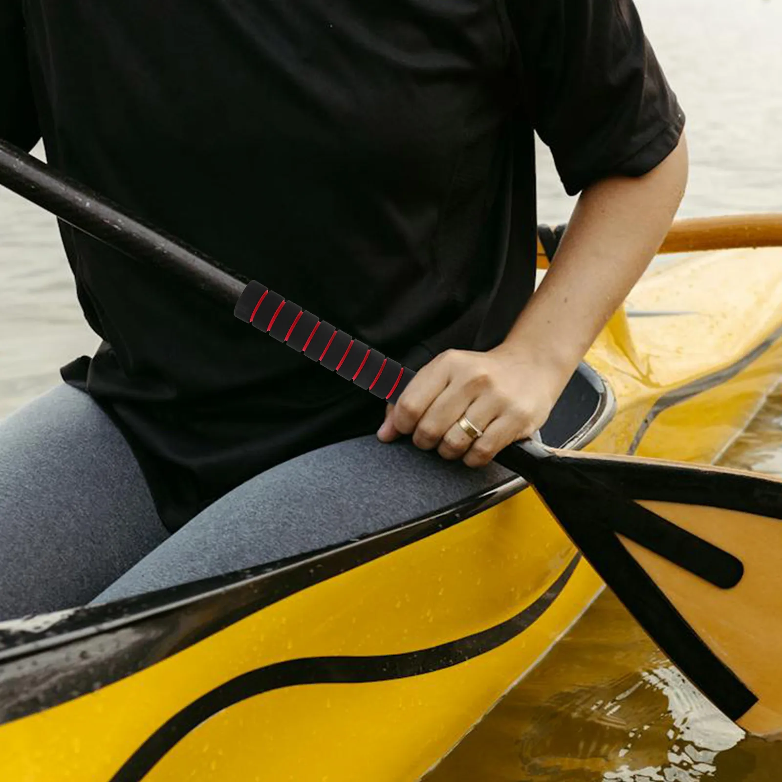 

Comfortable Sponge Kayak Paddle Grips Non-Skid Paddle Rod Protective Covers 22CM Oar Handle Accessories